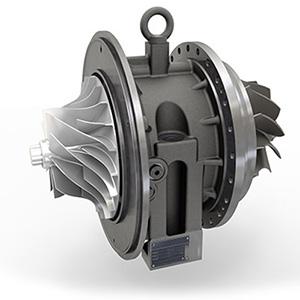 What are the main parts of the turbocharger cartridge?