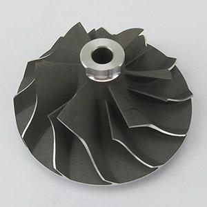Aluminium casting and milling turbocharger compressor wheel